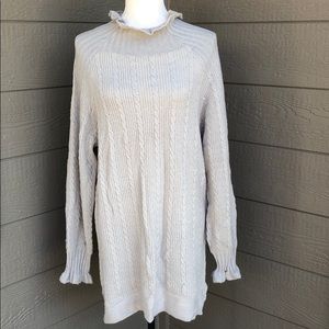 Storia Ruffle Gray Sweater Dress